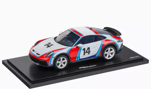 1/18 Dealer Edition 2023 Porsche 911 (992) Dakar #14 Martini Livery Car Model