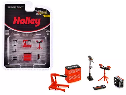 "Holley" 6 piece Shop Tools Set "Shop Tool Accessories" Series 6 1/64 Models by Greenlight